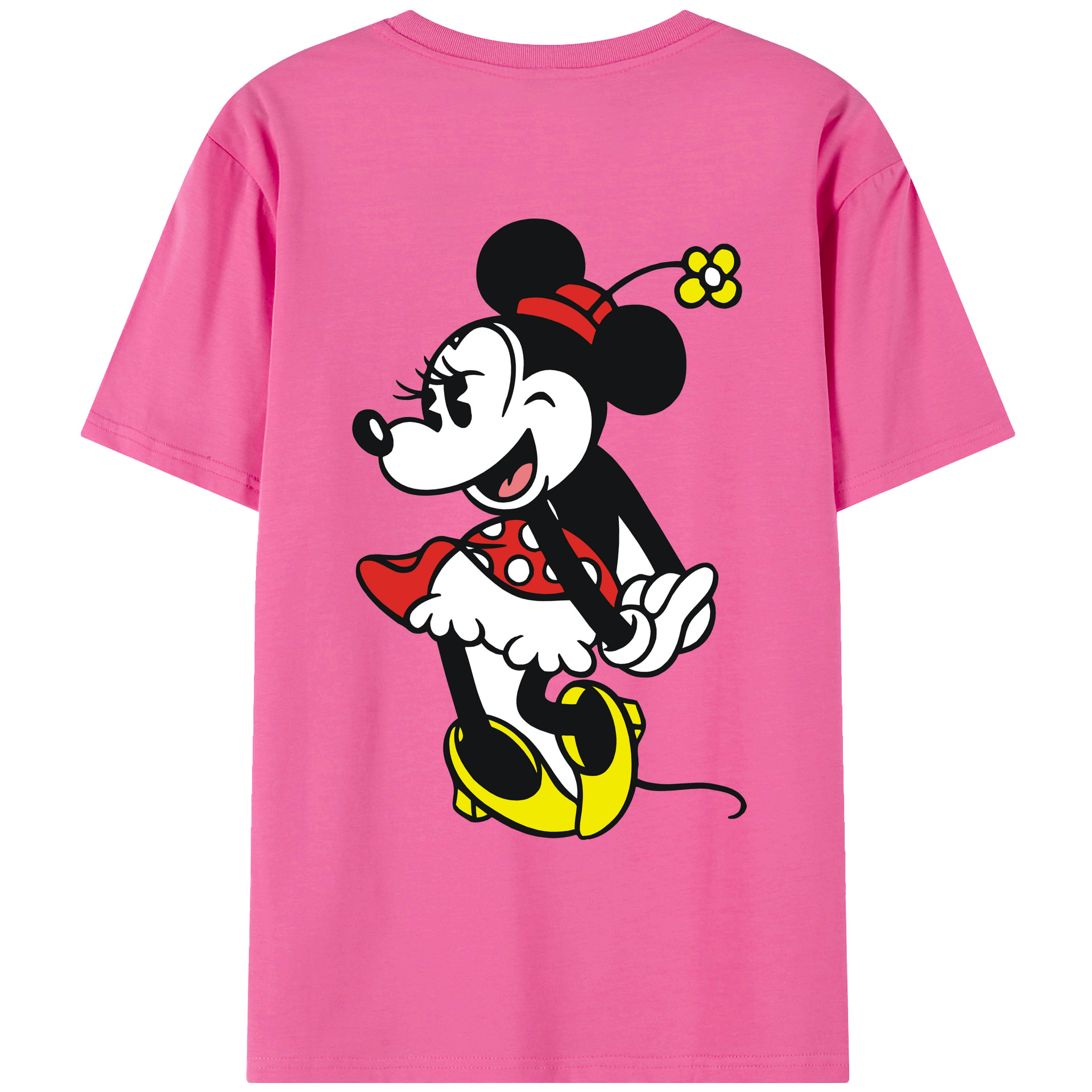 （画像用） ミッキーマウス Mickey Mouse レディース半袖Tシャツ(バックプリント)